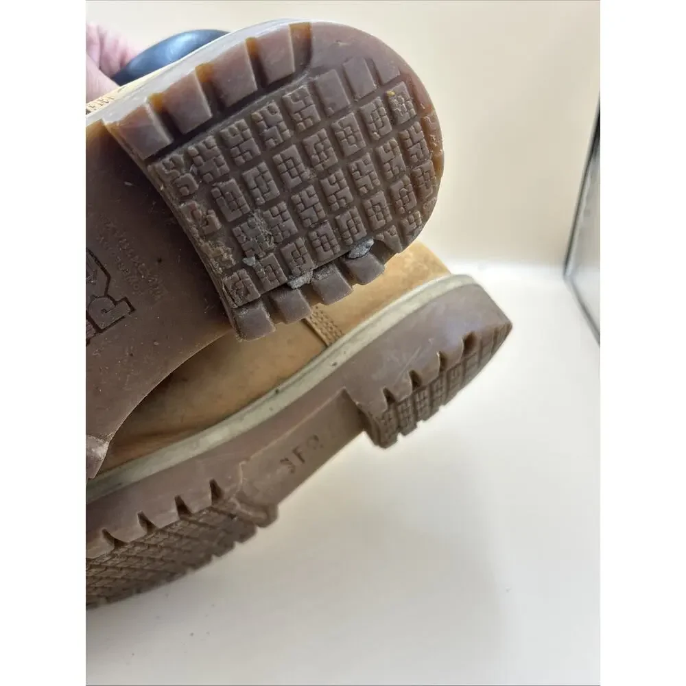 Timberland Pro Boots Mens Size 10W Direct Attach Soft Toe Work Wheat Nubuck